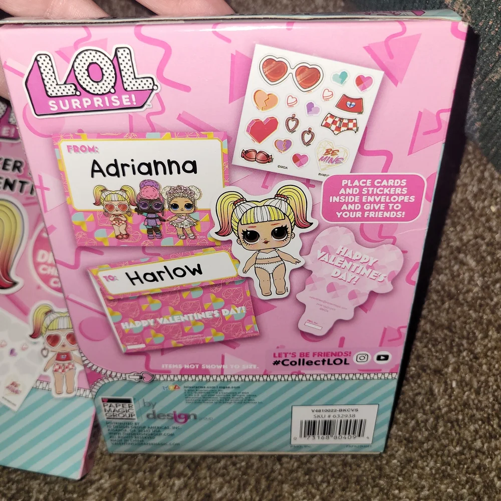 L.O.L. Surprise! Pink Sticker Activity Valentines Set